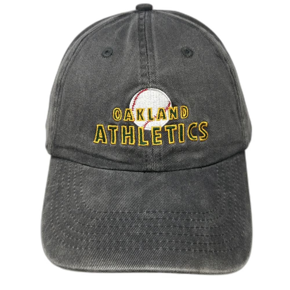 BD&A Oakland Athletics MLB Gray Baseball Cap One Size Embroidered Strapback Hat